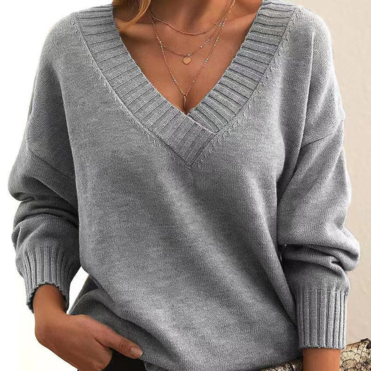 Belezza - Elegant v-neck beautiful sweater