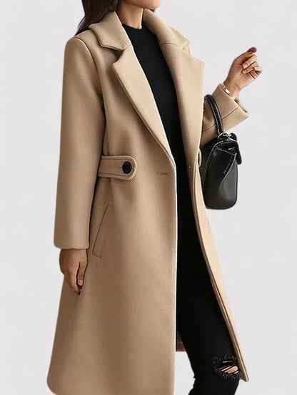 Belezza | Wool Winter Coat with Narrow Belt