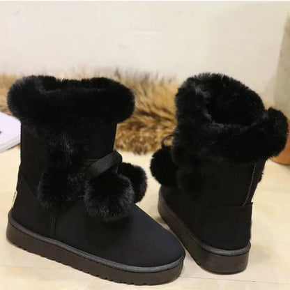 Belezza winter boots with pompom embellishment