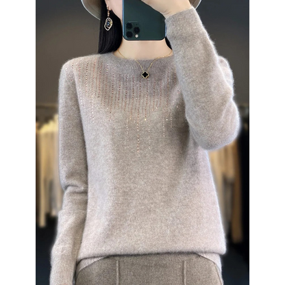 Belezza Knitted Ladies Sweater with Sparkling Details