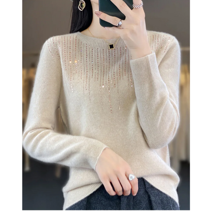 Belezza Knitted Ladies Sweater with Sparkling Details