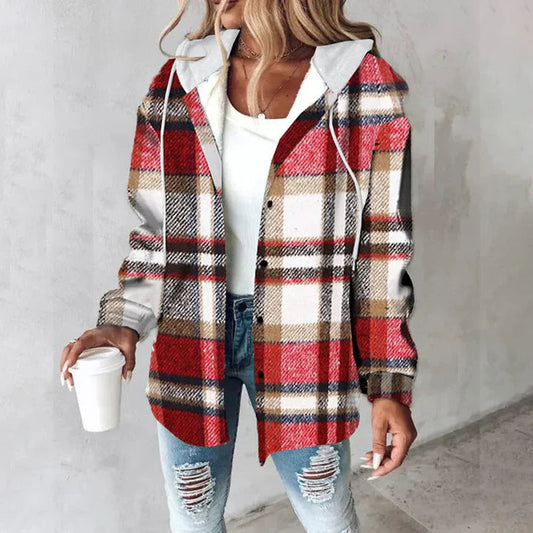 Sienna™ | Plaid Button-Up Shirt Jacket