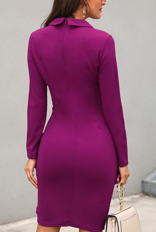 Belezza - elegant long sleeve work dress