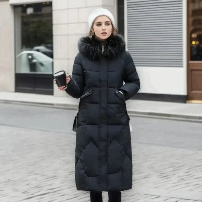 Belezza coat with faux fur trim