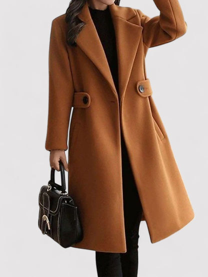 Belezza | Wool Winter Coat with Narrow Belt