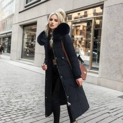 Belezza coat with faux fur trim