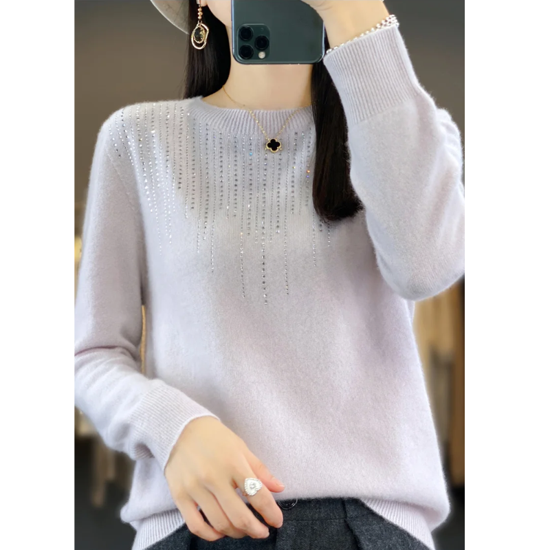 Belezza Knitted Ladies Sweater with Sparkling Details