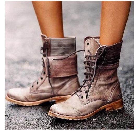 Belezza Moreau | Elegant Lace-Up Front Boots