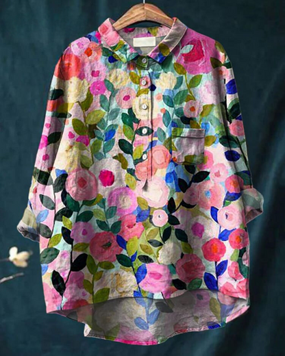 Luxora™ Floral Blouse - Ensures comfort and breathability!