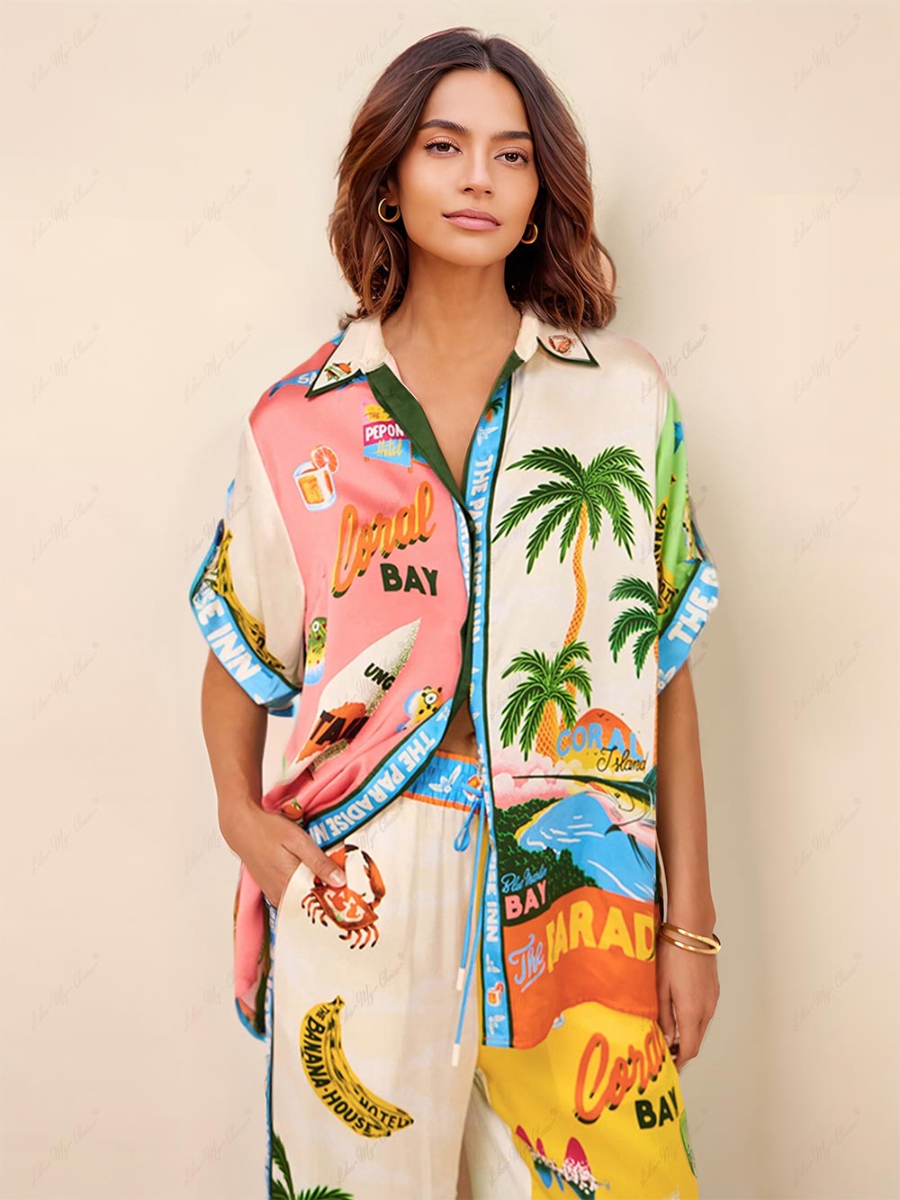 Sunny Beach Summer Style Printed Set