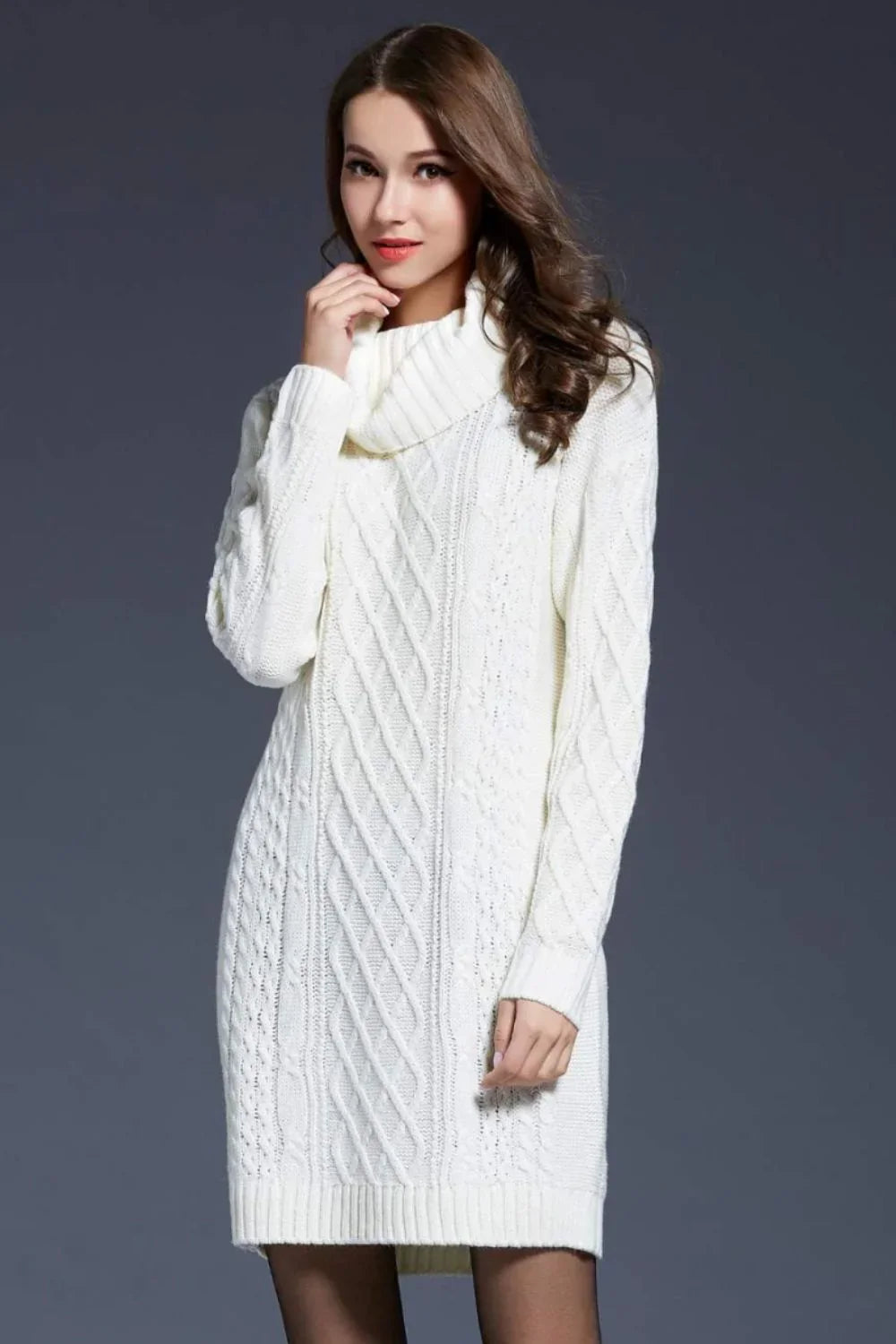 Belezza - Knitted Sweater Dress for Autumn & Winter