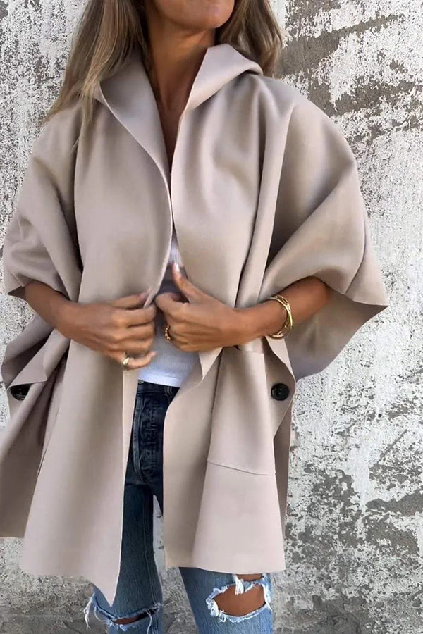 Belezza Cape Jacket | Oversized Loose-Fit Cape Jacket