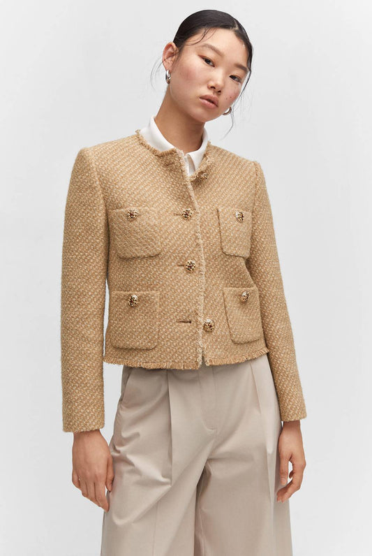 Belezza button-down tweed ladies coat