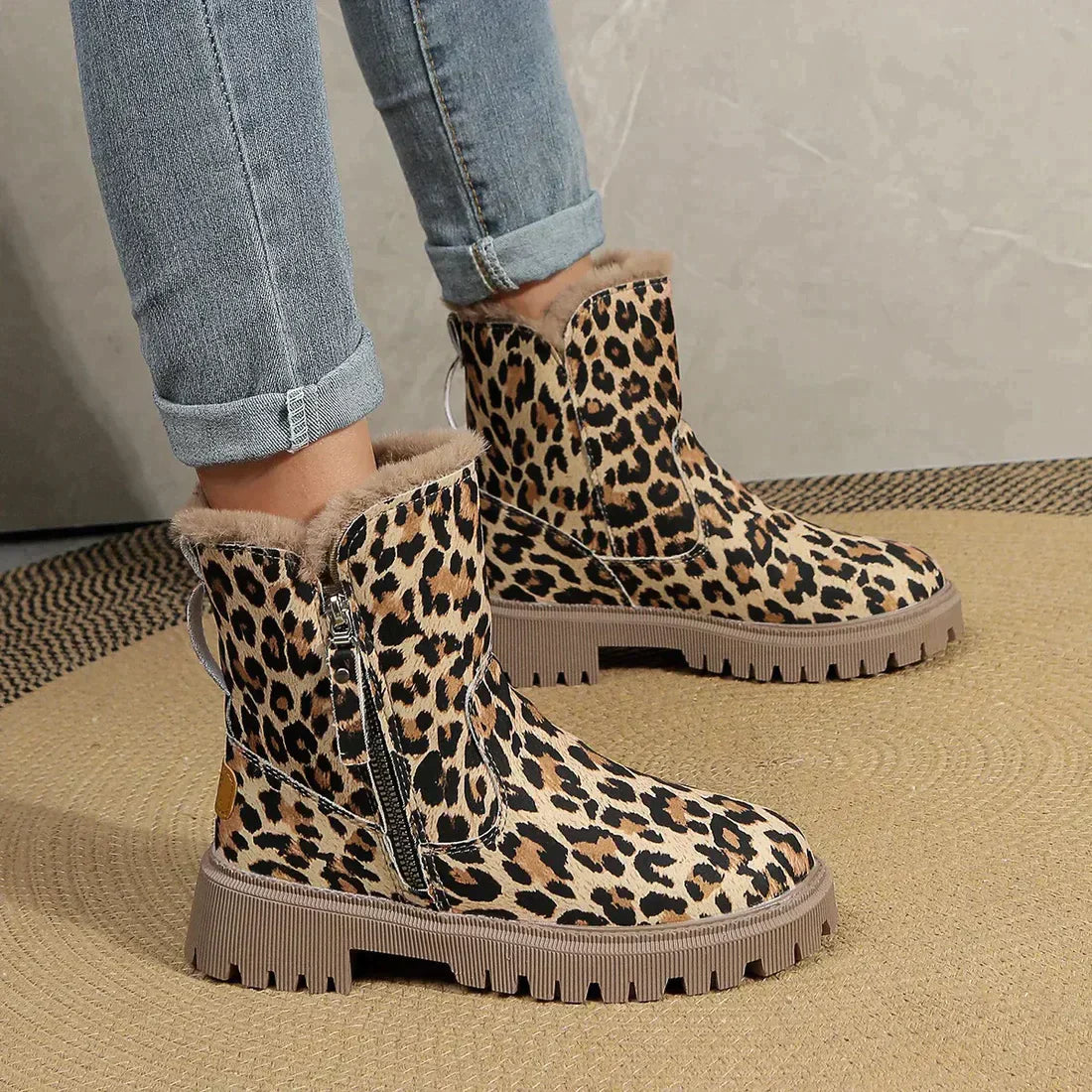 Belezza leopard boots