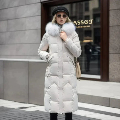 Belezza Coat | Stylish Italian Long Coat with Faux Fur