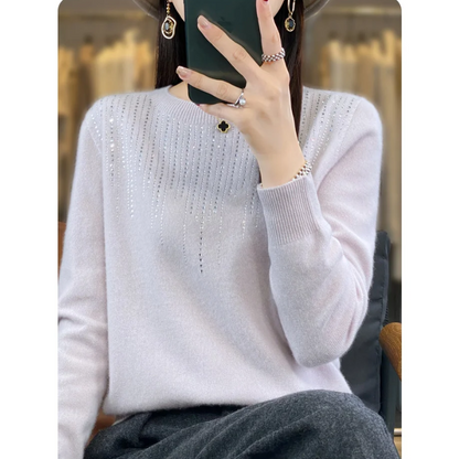 Belezza Knitted Ladies Sweater with Sparkling Details