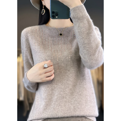 Belezza Knitted Ladies Sweater with Sparkling Details