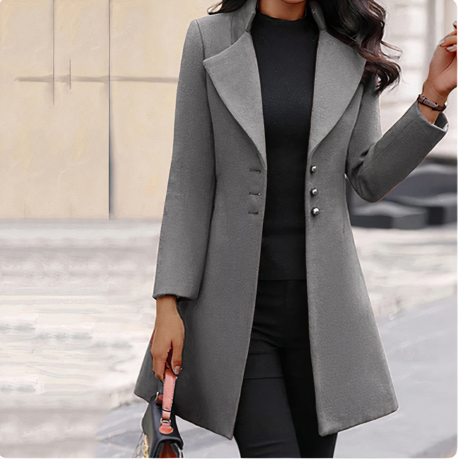 Belezza - Long sleeve wool coat