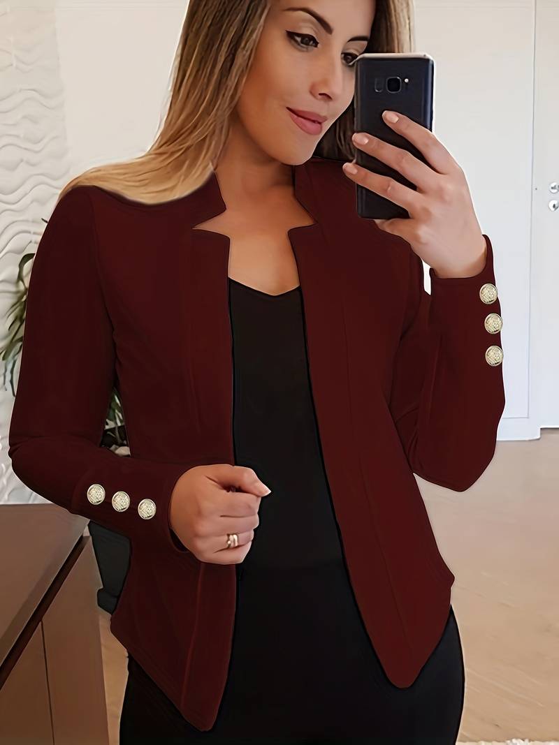 Belezza – casual long sleeve button blazer