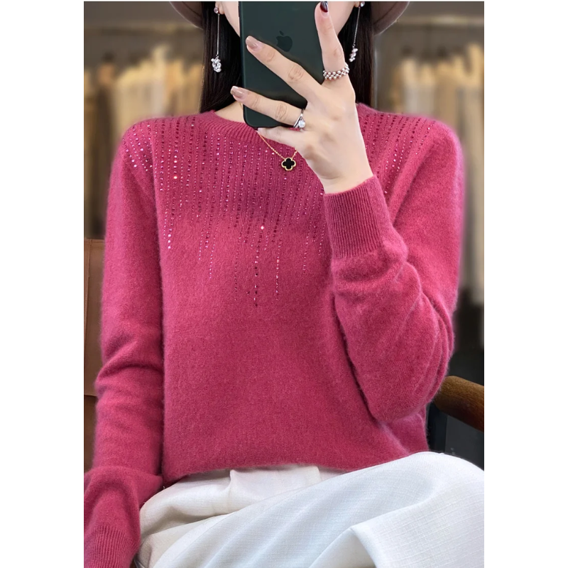 Belezza Knitted Ladies Sweater with Sparkling Details