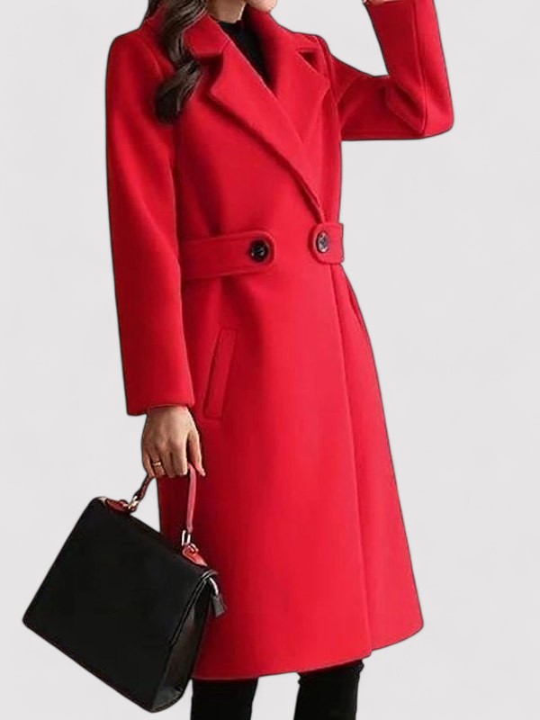 Belezza | Wool Winter Coat with Narrow Belt