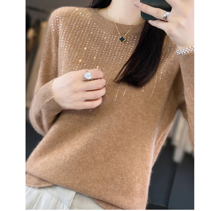 Belezza Knitted Ladies Sweater with Sparkling Details