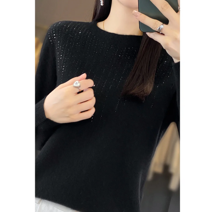 Belezza Knitted Ladies Sweater with Sparkling Details