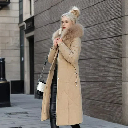 Belezza coat with faux fur trim