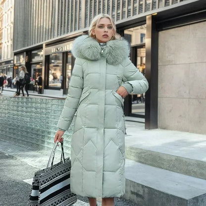 Belezza coat with faux fur trim