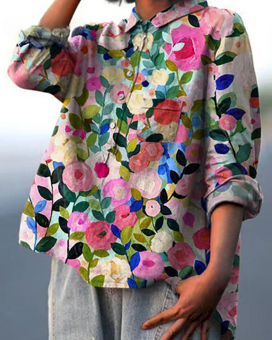 Luxora™ Floral Blouse - Ensures comfort and breathability!