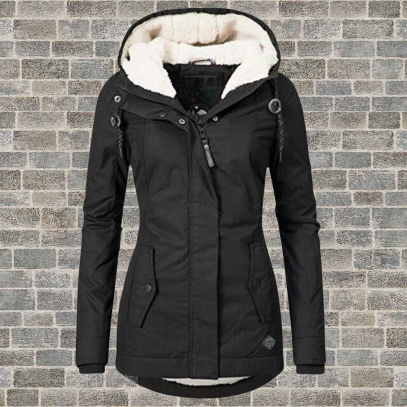 Women's Sherpa-Lined Hooded Winter Jacket | Warm Parka Coat