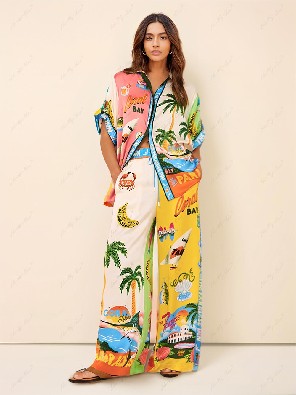 Sunny Beach Summer Style Printed Set