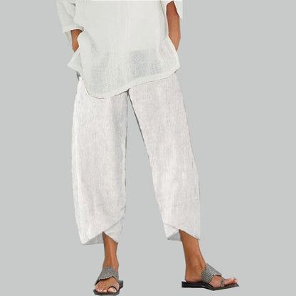 Belezza Pants Made from Cotton and Linen