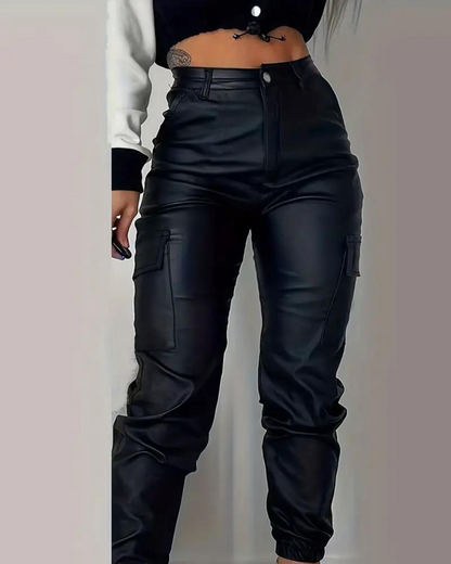 Belezza - Cargo Leather Pants