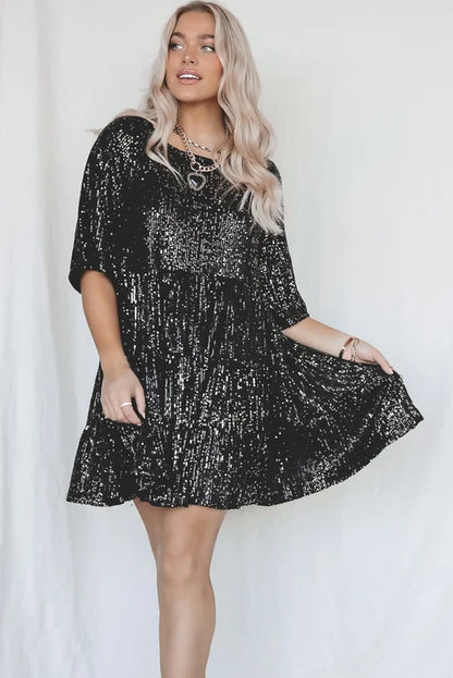 Belezza | Comfy Sequins baby doll dress