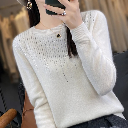 Belezza Knitted Ladies Sweater with Sparkling Details