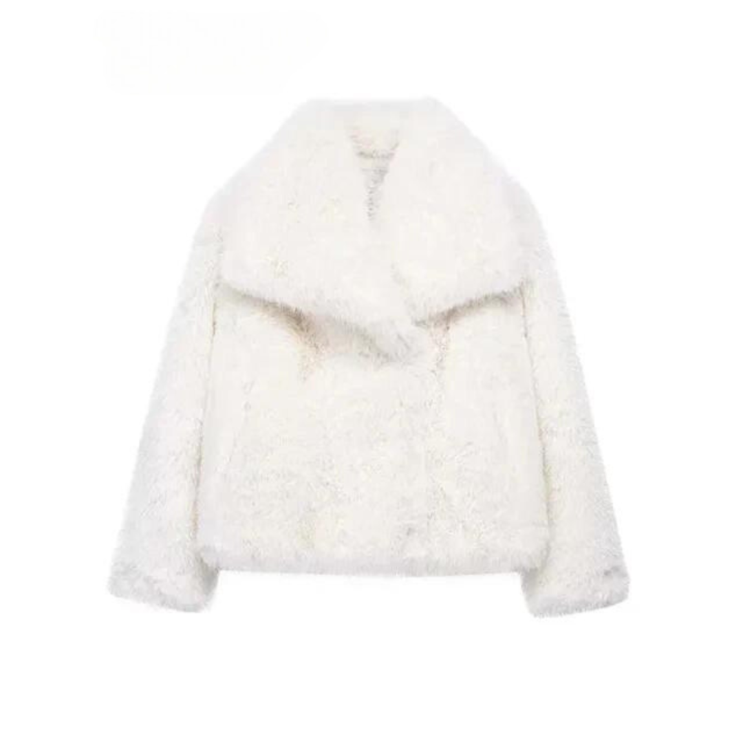 Ladies Luxury Faux Fur Jacket | Soft Fluffy Winter Coat