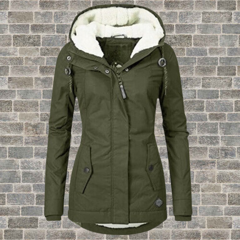 Women's Sherpa-Lined Hooded Winter Jacket | Warm Parka Coat