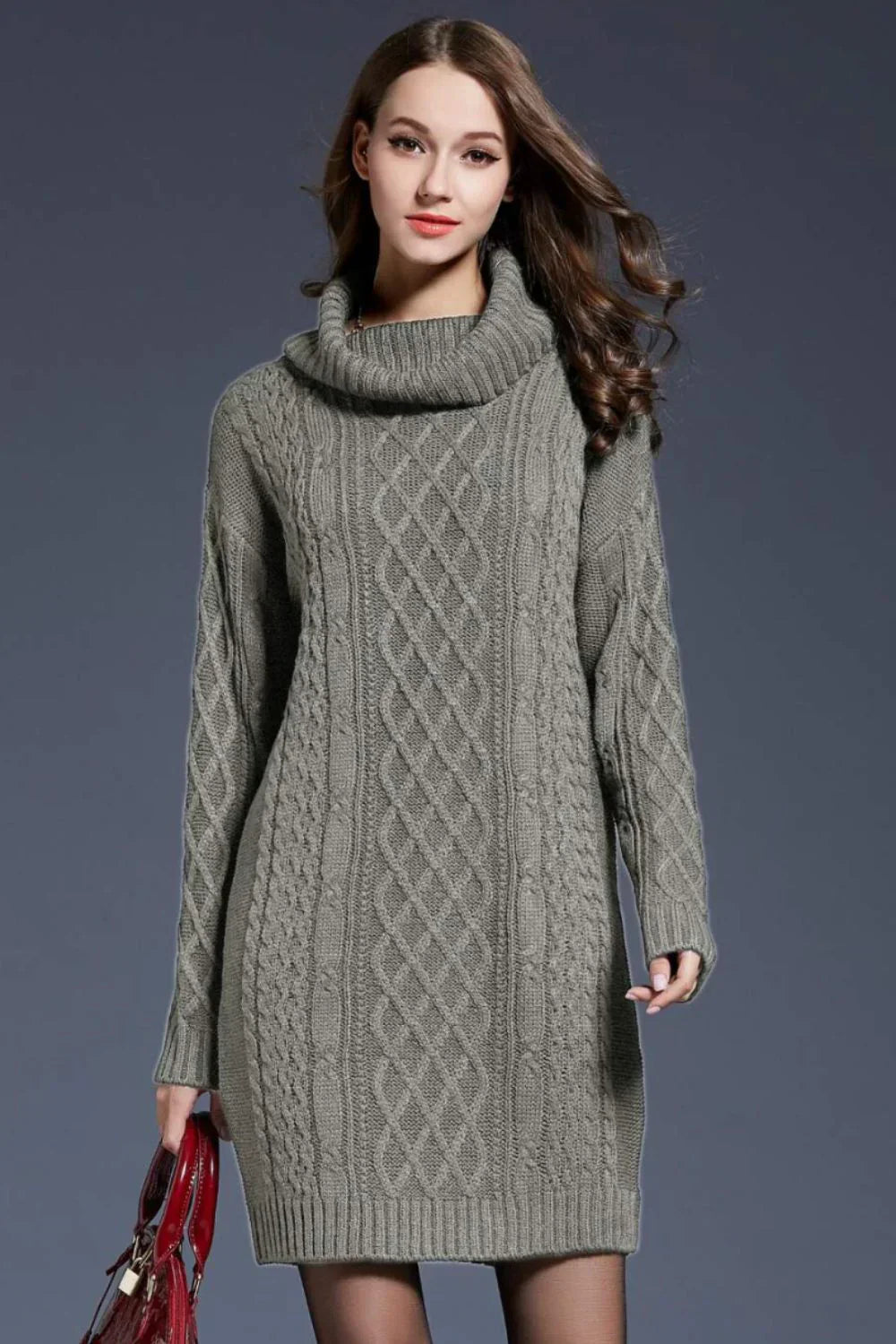 Belezza - Knitted Sweater Dress for Autumn & Winter