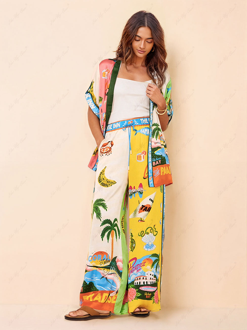 Sunny Beach Summer Style Printed Set