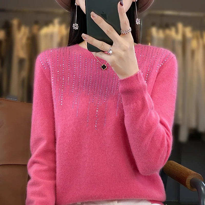 Belezza Knitted Ladies Sweater with Sparkling Details