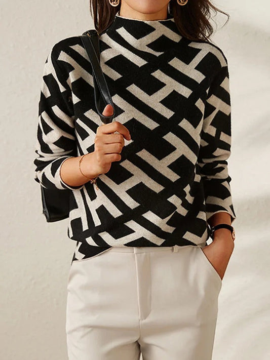 Belezza Elegant Geometric Sweatshirt