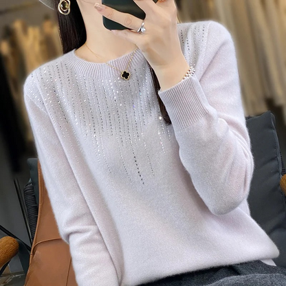 Belezza Knitted Ladies Sweater with Sparkling Details