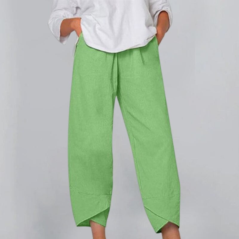 Belezza Pants Made from Cotton and Linen