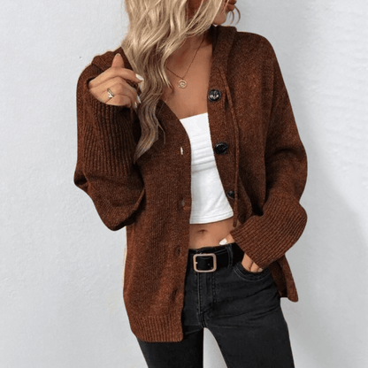 Belezza warm cardigan with button down