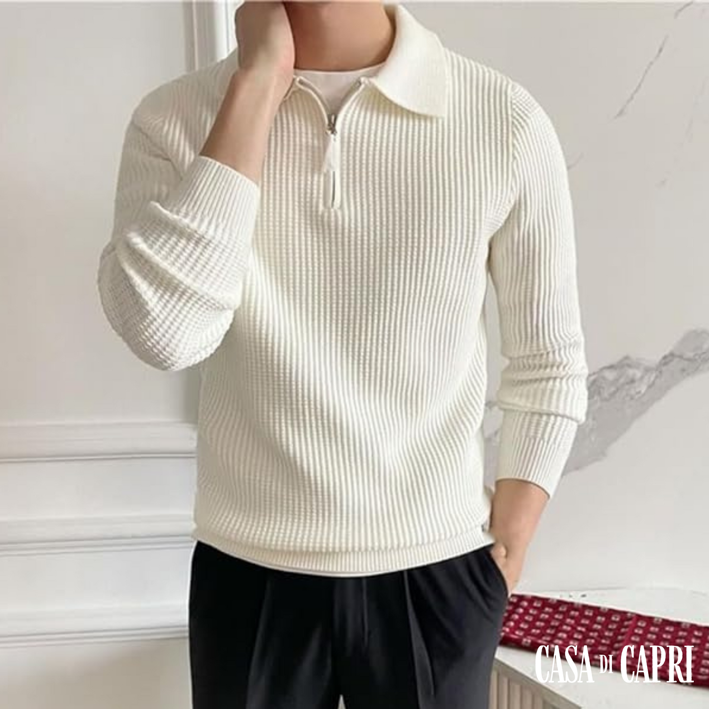 Lorenzo Ribbed Cotton Sweater