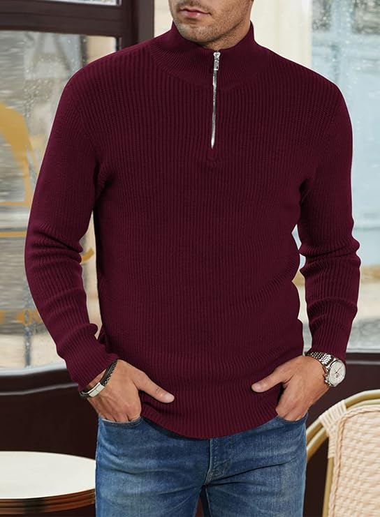 Belezza | Stylish Zipper Pullover for Men