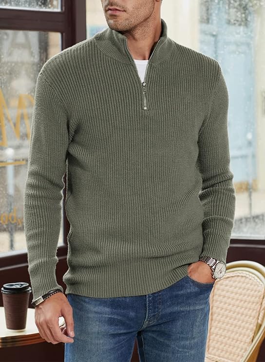 Belezza | Stylish Zipper Pullover for Men