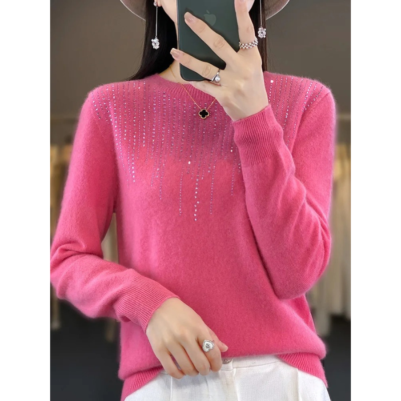 Belezza Knitted Ladies Sweater with Sparkling Details