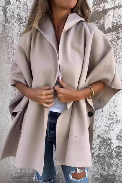 Belezza Cape Jacket | Oversized Loose-Fit Cape Jacket